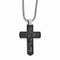 Edward Mirell Black Titanium Casted Cross Pendant Necklace, 20"