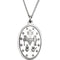 Sterling Silver Oval Miraculous Medal Necklace, 18" (23x16 MM)