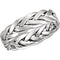 Hand-Braided 6.5mm Comfort Fit 14k White Gold Band