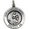 14k White Gold Guardian Angel Medal (15 MM)