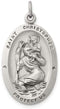 Sterling Silver St. Christopher Medal (30X15MM)