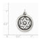 Sterling Silver Antiqued Star Of David Medal (21X18MM)