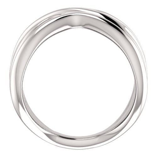 Negative Space Ring, Rhodium-Plated 14k White Gold