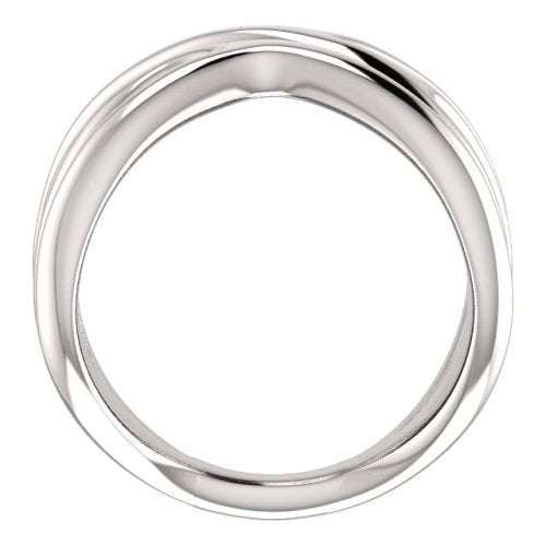 Negative Space Ring, Rhodium-Plated 14k White Gold, Size 7.5