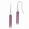 Radiance Collection Gray and Pink Anodized Titanium Pink Sapphire Earrings