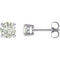 Charles & Colvard Forever Brilliant 8MM Moissanite Solitaire Earrings, Rhodium-Plated 14k White Gold