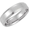 6mm 14k White Gold Comfort Fit Beveled Edge Band Sizes 4 to 20