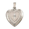 14k White Gold Diamond Heart Locket Necklace, 18" (GHI Color, I3 Clarity)