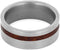 The Men's Jewelry Store (Unisex Jewelry) Amboyna Burl Wood 8mm Matte Titanium Comfort-Fit Wedding Band, Size 9.25