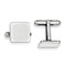 Rhodium-Plated Sterling Silver Square Cuff Links, 14MM