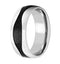 Men's Titanium Black Carbon Fiber Wave 8mm Comfort-Fit Band