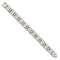 Men's Stainless Steel with 14k Yellow Gold Diamond-Cut Link Bracelet, 8"