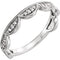 Platinum Diamond Scallop Stacking Ring (.125 Ctw, GH Color, SI2-SI3 Clarity) Size 6.75