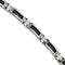 Men's Polished and Brushed Stainless Steel 8mm Black IP-Plated Bracelet, 8.5"