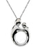 Mother and Child Rhodium Plated Sterling Silver Necklace, 18"