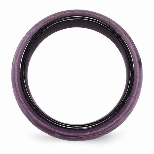 Rain Collection Black Ti Anodized Pink 16mm Domed Band