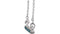 16-Stone Blue Diamond Bar Rhodium Plate 14k White Gold Pendant Necklace, 18" (.16 Ctw, Teal Blue, I2 Clarity)