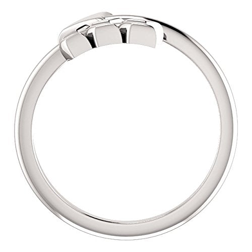 Bypass Arrow Ring, Rhodium-Plated 14k White Gold