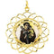 10k Yellow Gold St. Anthony Framed Enamel Pendant (26 MM)