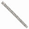 Men's Polished Stainless Steel Textured Link Bracelet 8.5"