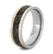 Dinosaur Bone, 18k Rose Gold 7mm Titanium Comfort-Fit Wedding Band