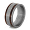 Honduran Rosewood 9mm Matte Titanium Comfort-Fit Wedding Ring