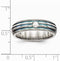 Edward Mirell Titanium Triple Groove Multicolor Anodized White Sapphire 6mm Wedding Band, Size 7
