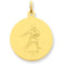 24k Gold-Plated Sterling Silver St. Christopher Football Medal