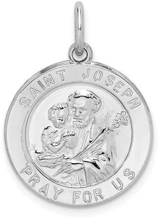 Sterling Silver Saint Joseph Medal (26X20 MM)