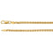 2.75mm 14k Yellow Gold Diamond Cut Wheat Chain Bracelet, 7"