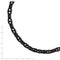 Men's Brushed Stainless Steel Black IP-Plated Link Bracelet, 9"