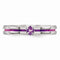 Radiance Collection Gray and Pink Titanium Amethyst Princess 4mm Band