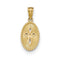 14k Yellow Gold Polished Small Cross Pendant Medal (20.5X9MM)