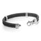 Signature Cable Collection Titanium and Black Memory Two Cable Bracelet, 8" (7MM)