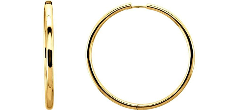 Hoop Earrings, 14k Yellow Gold (24mm)