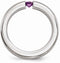 Edward Mirell Brushed Titanium Amethyst 4mm Wedding Band