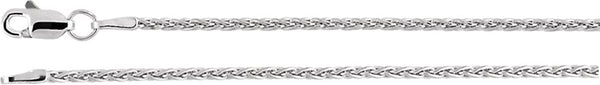 1.5mm Sterling Silver Wheat Chain Bracelet, 7"