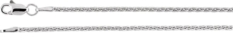 1.5mm Sterling Silver Wheat Chain Bracelet, 7"