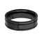 Men's Black Ceramic 7mm Grooved Comfort-Fit Band