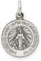 Sterling Silver Antiqued Miraculous Medal (17X12 MM)