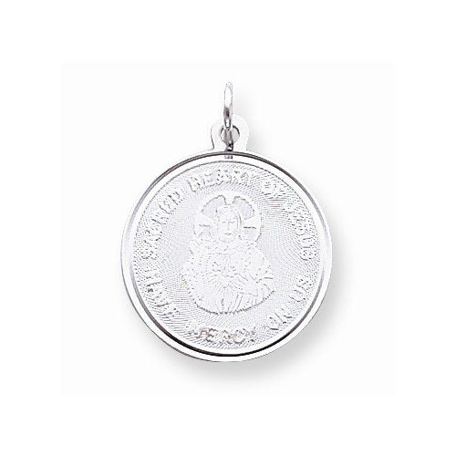 Sterling Silver Sacred Heart of Jesus Medal