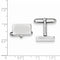 Rhodium-Plated Sterling Silver Rectangle Cuff Links, 10X16MM