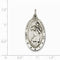 Sterling Silver Saint Christopher Medal Charm Pendant (35X17 MM)