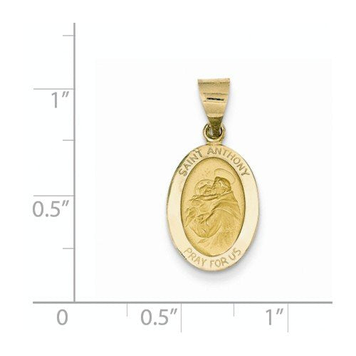 14k Yellow Gold St. Anthony Medal Pendant (18X11MM)