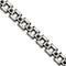 Men's Polished Stainless Steel Black Diamonds Bracelet 8.5" (1 Ctw)