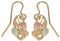 Infinity Drop Earrings, 10k Yellow Gold, 12k Green and Rose Gold Black Hills Gold Motif