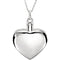 Ave 369 'Mom' Heart Ash Holder Necklace, Rhodium Plated Sterling Silver, 18"