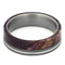 The Men's Jewelry Store (Unisex Jewelry) Purple Box Elder Burl Wood, Grooved Pinstripe 6mm Sandblasted Titanium Comfort-Fit Band