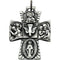 Sterling Silver Four Way Medal Cross Necklace, 24"