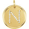 Diamond Initial "N" Pendant, 14k Yellow Gold (0.1 Ctw, Color GH, Clarity I1)